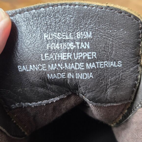Frye Russell Mens Side Zip Lace Up Tan Leather Suede Boots Size-8.5 FR41606 NWOB main image 8